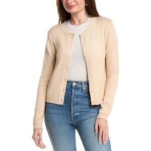 Fate Womens  Classic Button-Up Cardigan, Beige